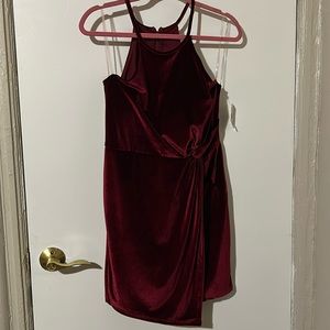 Crystal Doll burgundy dress from Macy’s